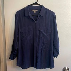 Tommy Bahama navy silk button up